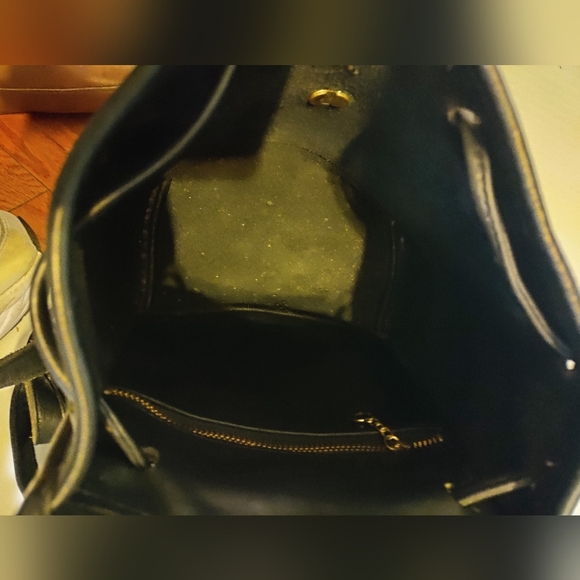 Vintage COACH Daypack Black Leather Drawstring Mini Backpack Bag 9960 US… - Picture 10 of 15